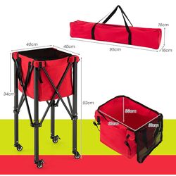 Cărucior pentru mingi de tenis Costway SP38003RE (Red) Thumb
