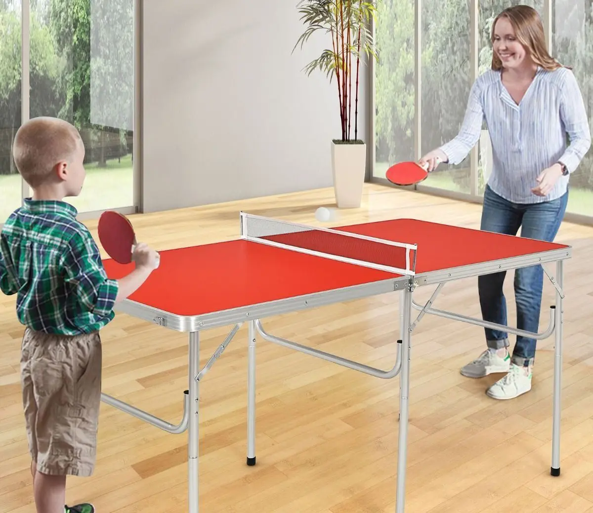 Masa de tenis Costway SP37197RE (Red)