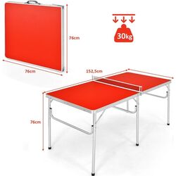 Masa de tenis Costway SP37197RE (Red) Thumb