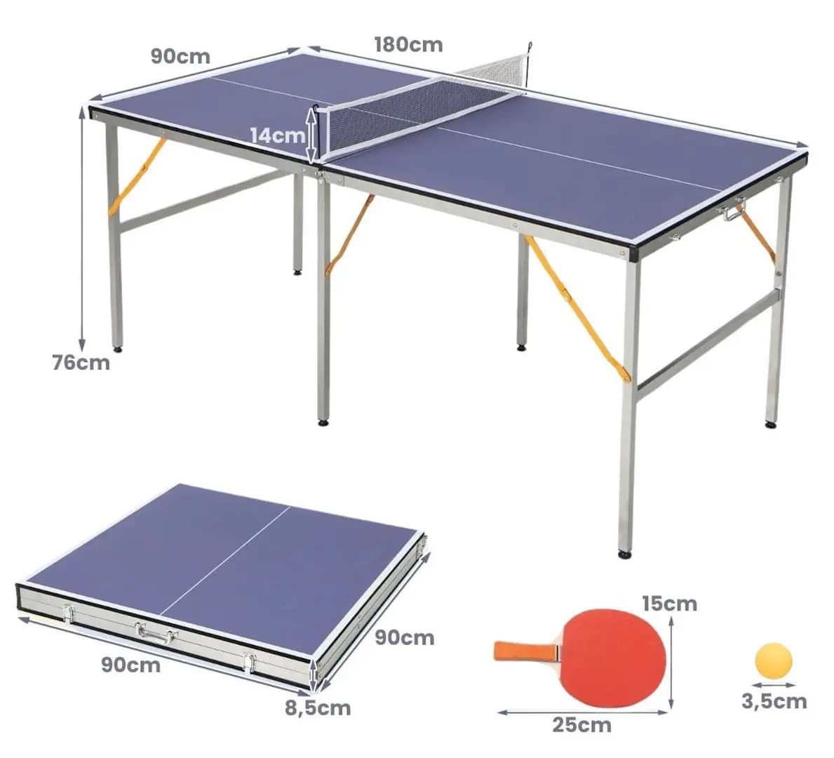 Теннисный стол Costway SP37877 (Blue)