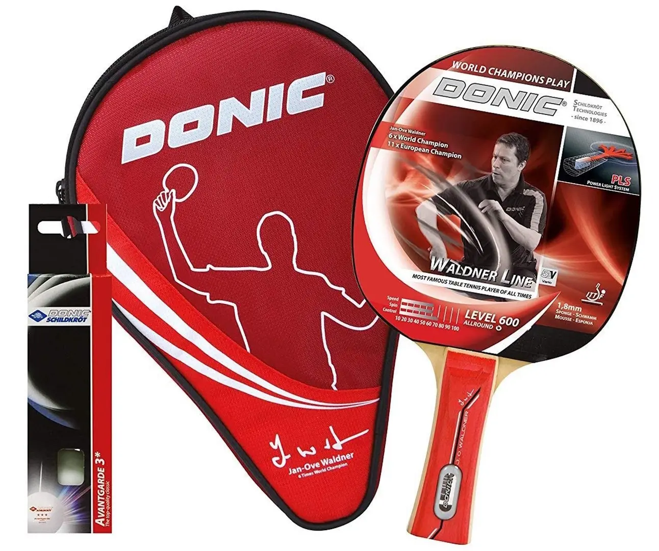 Set tenis de masa Donic Waldner TT-set 600 (Red/Black)