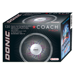 Set mingi pentru tenis de masa Donic Coach P40+ 1 Star (White)