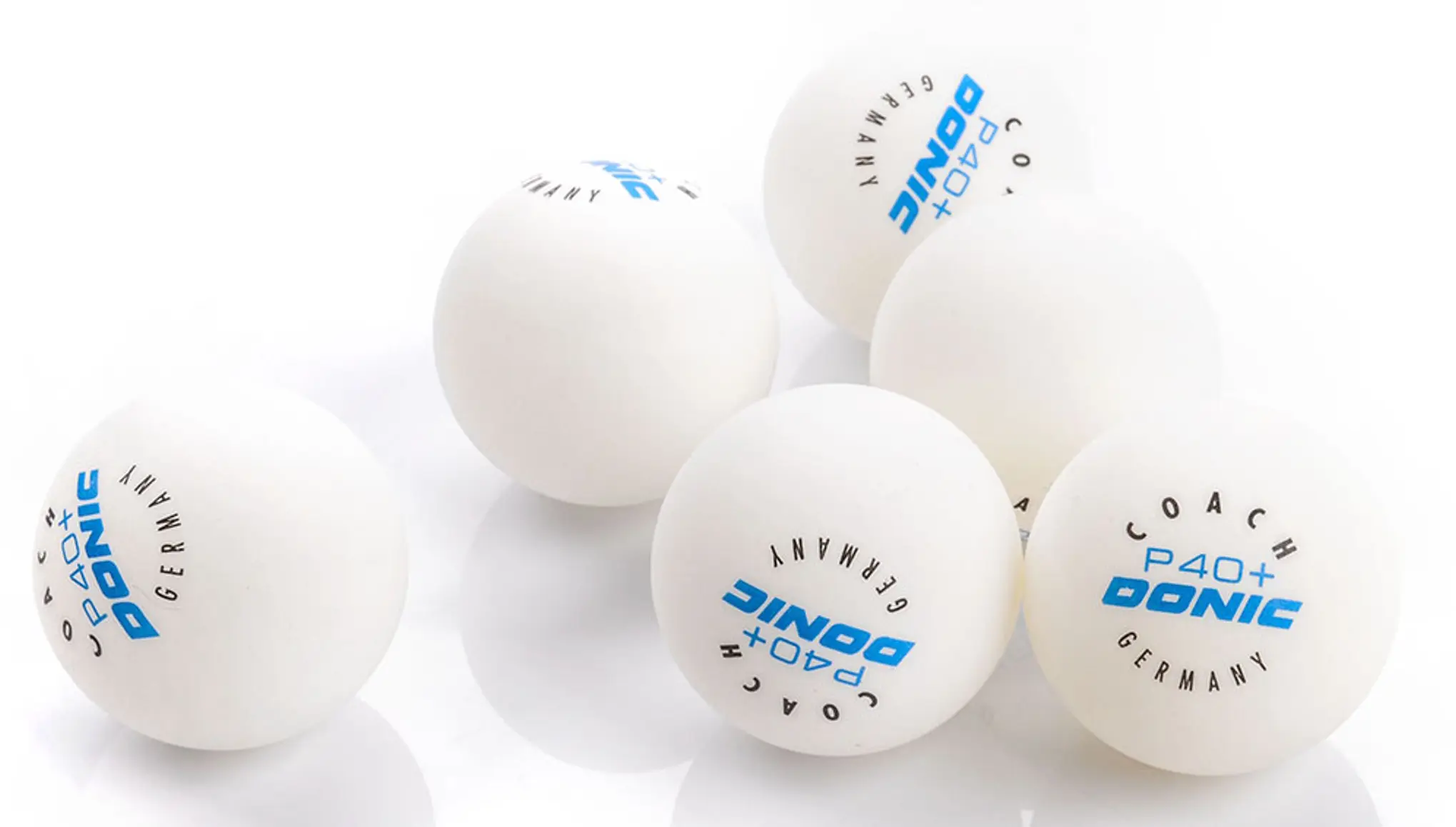 Set mingi pentru tenis de masa Donic Coach P40+ 2 Star (White)