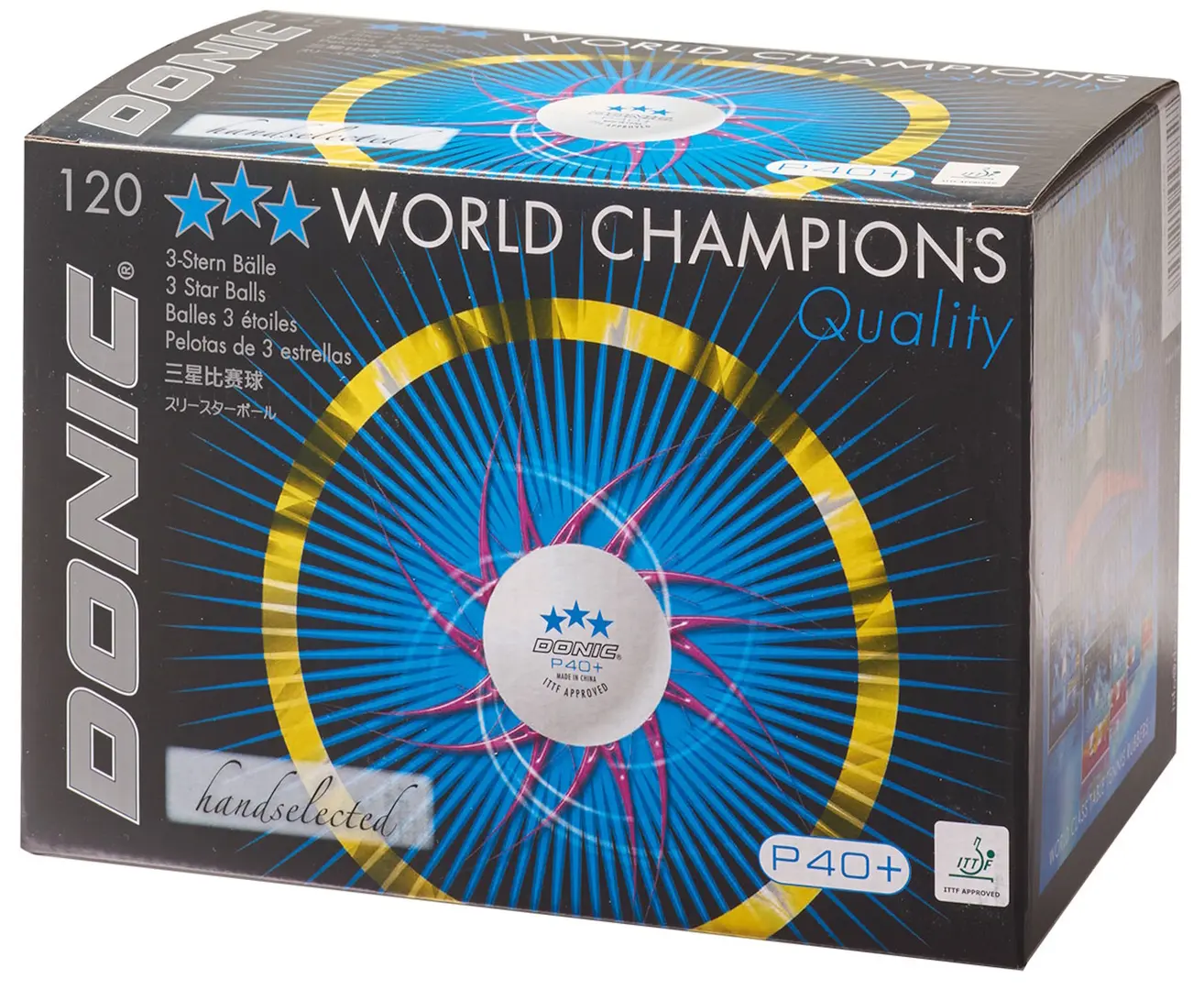 Set mingi pentru tenis de masa Donic P40+ Cell-Free (White)