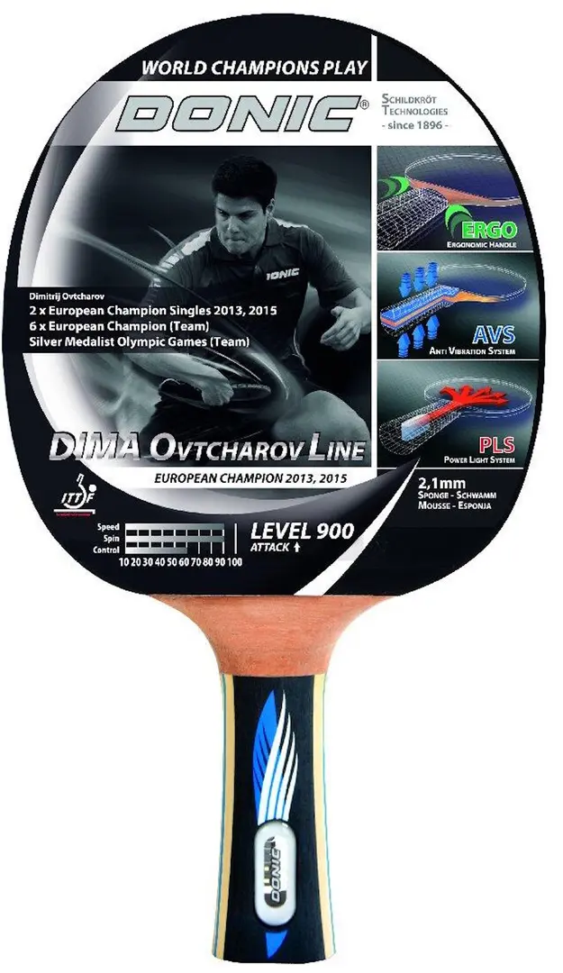 Ракетка для тенниса Donic Ovtcharov Level 900 (Black)