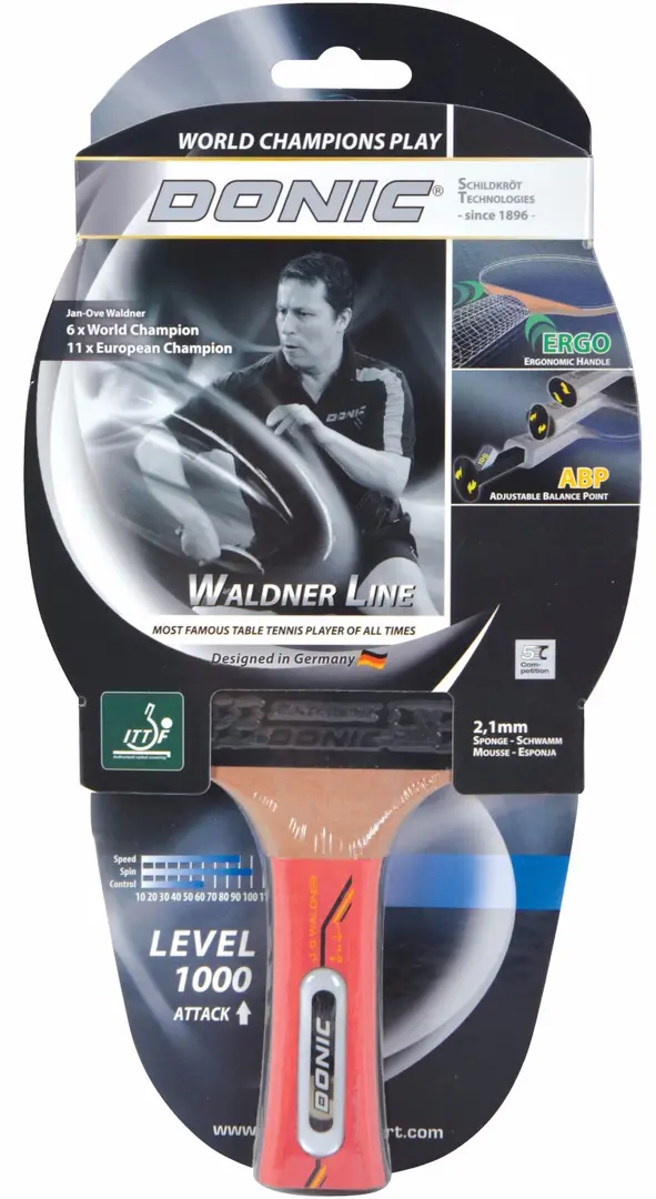 Paleta pentru tenis Donic Waldner Level 1000 (Black/Red)
