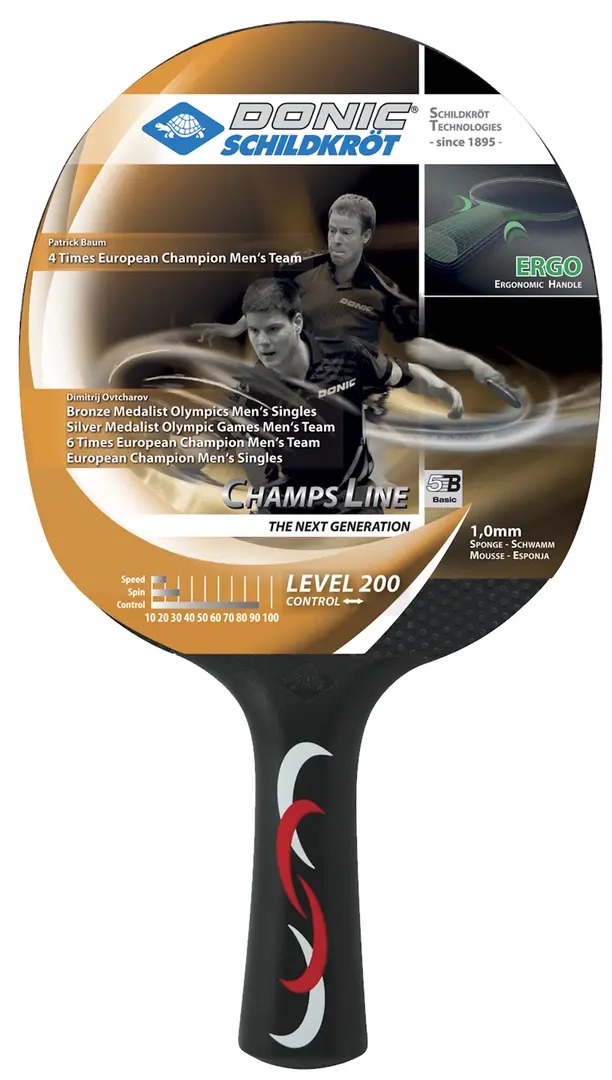 Paleta pentru tenis Donic Young Champs 200 (Black/Red)