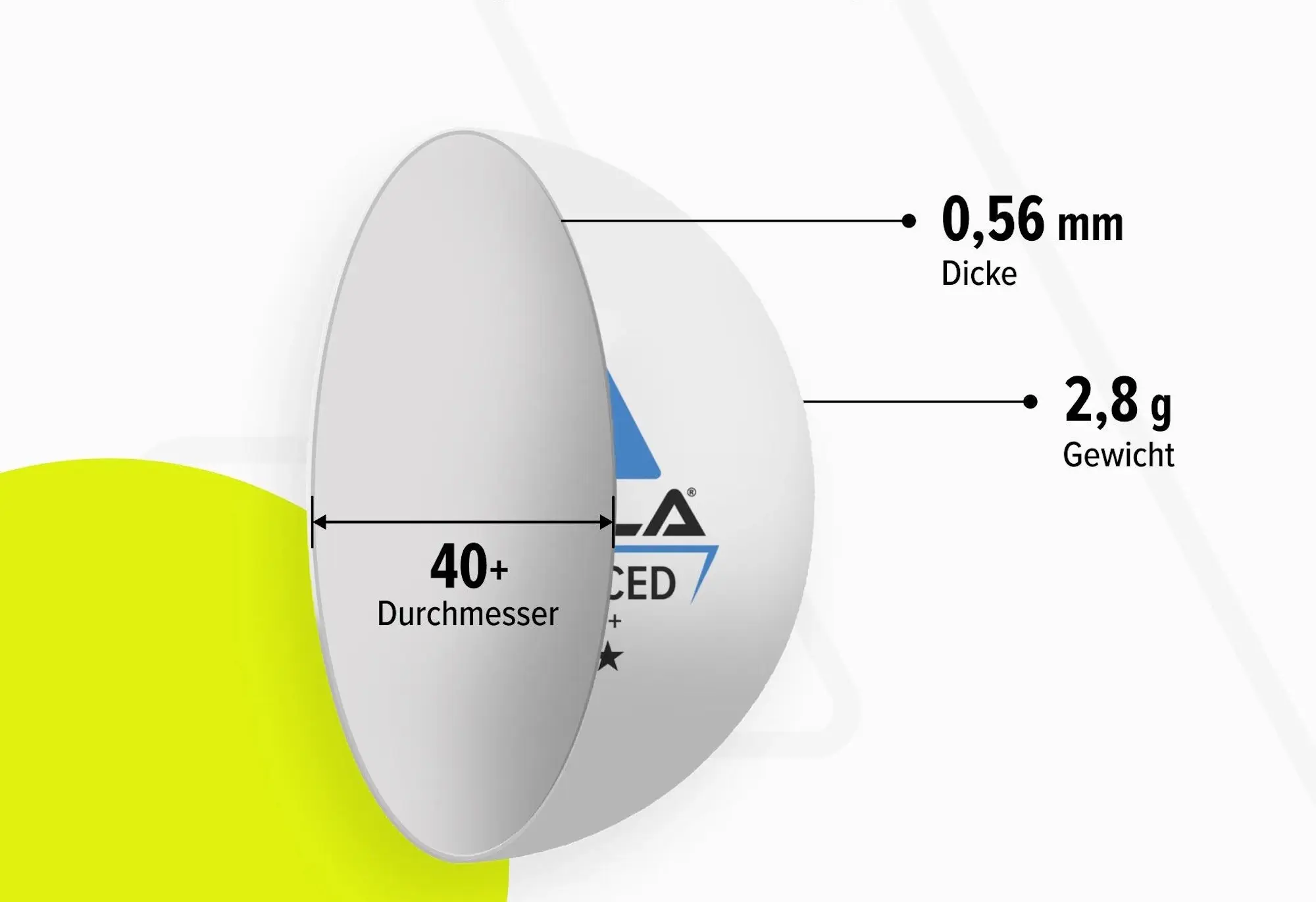 Set mingi pentru tenis de masa Joola Advanced Training 44207 (White)