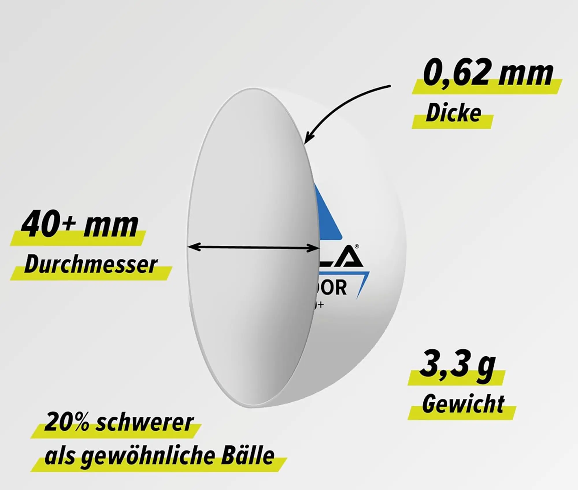 Set mingi pentru tenis de masa Joola Outdoor 42181 (White)