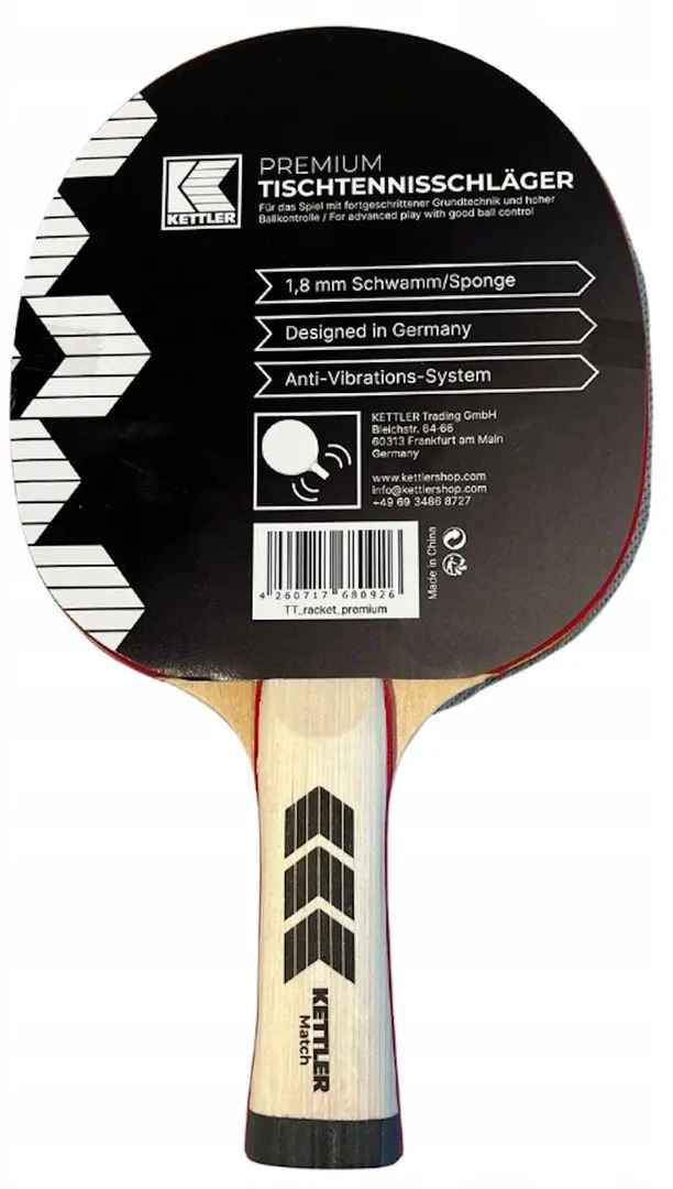 Paleta tenis de masa Kettler Premium (Black)