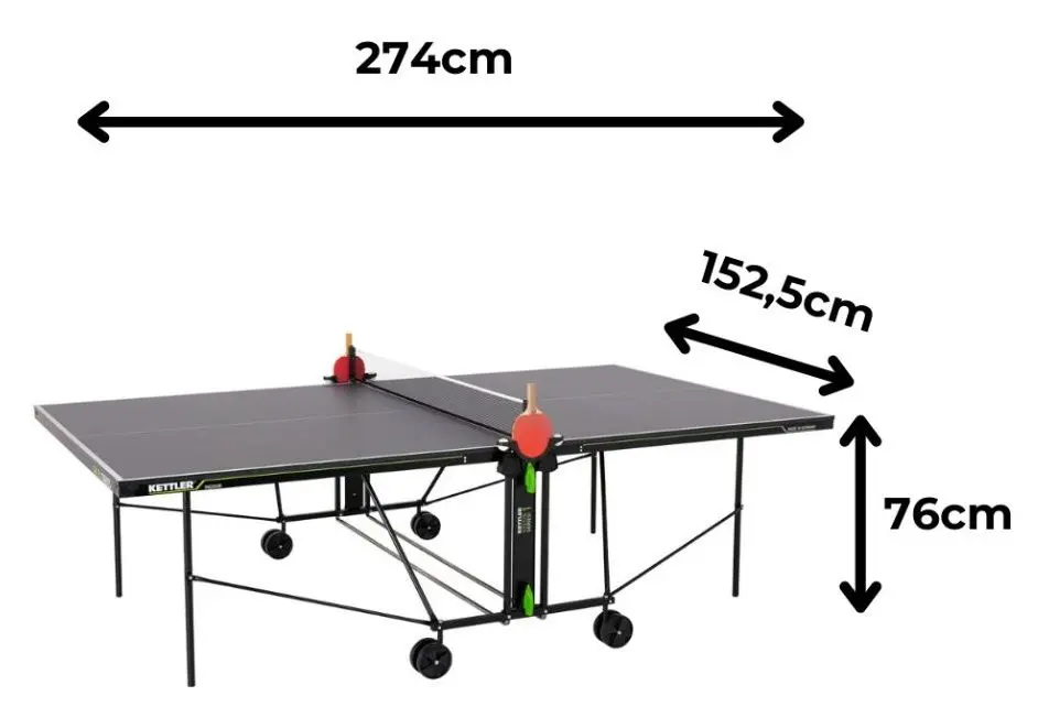 Masa de tenis Kettler K1 Outdoor (Dark Grey)