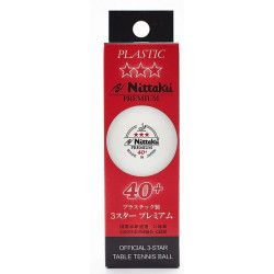 Set mingi pentru tenis de masa Nittaku Premium 3 Star (White) Thumb