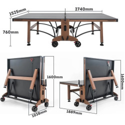 Masa de tenis Rasson R-T02 (Brown/Black) Thumb
