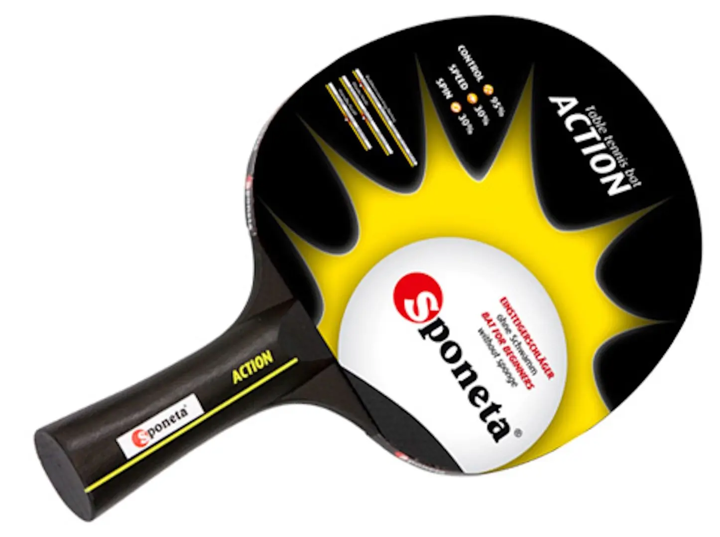 Paleta tenis de masa Sponeta Action (Black)