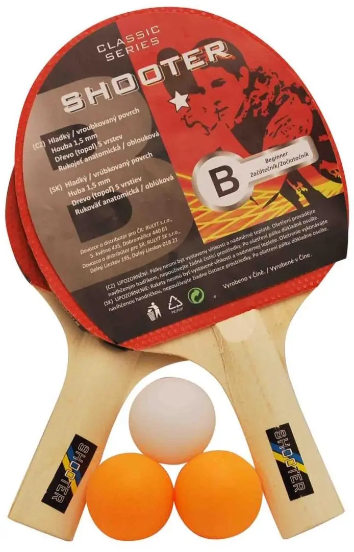 Set tenis de masa Sulov Shooter 1ST (Red/Wood) - 3