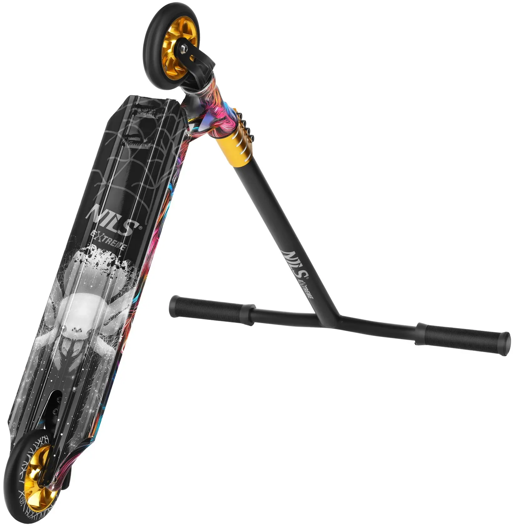 Самокат Nils Extreme HS221 Spider (Black/Gold) - 4