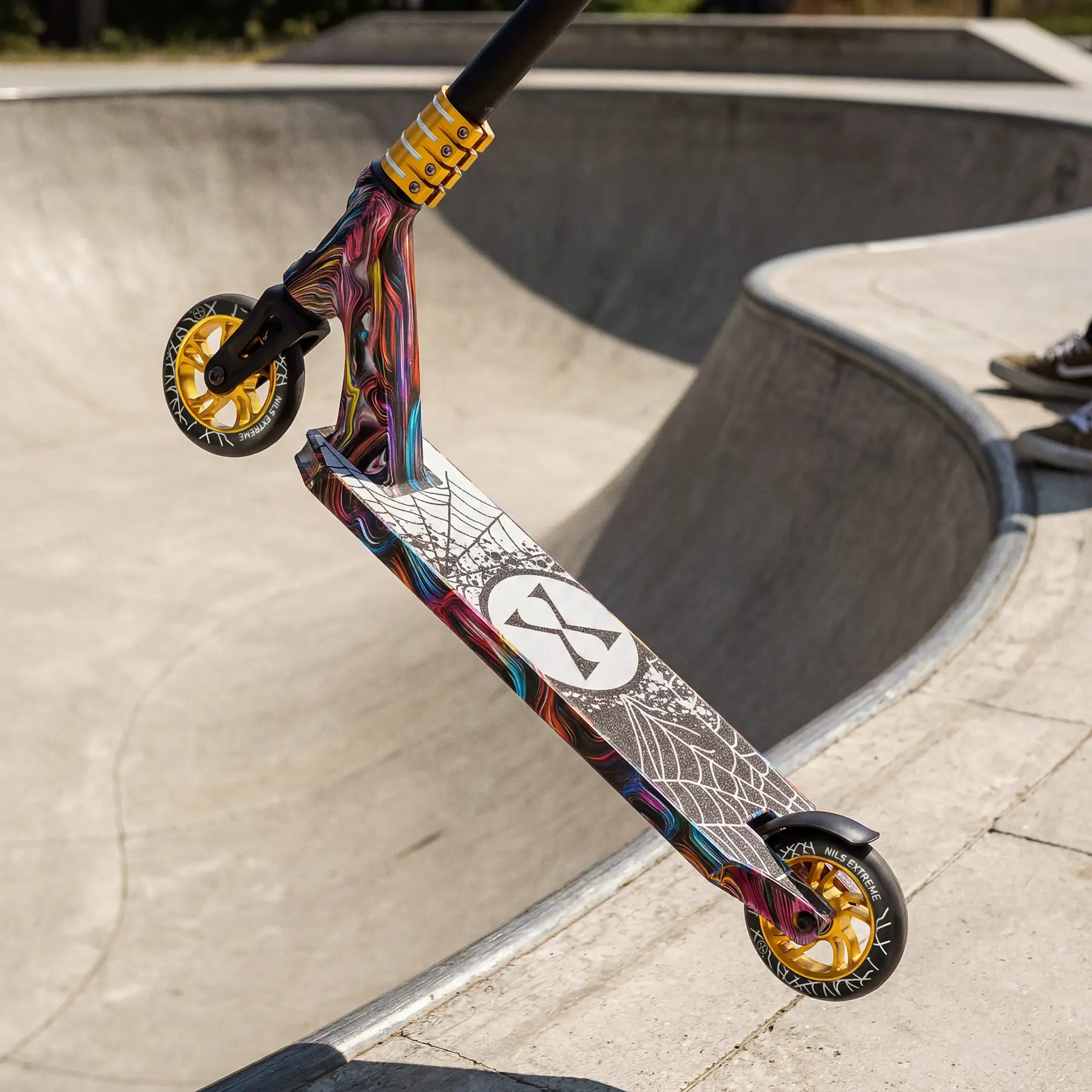 Самокат Nils Extreme HS221 Spider (Black/Gold) - 7