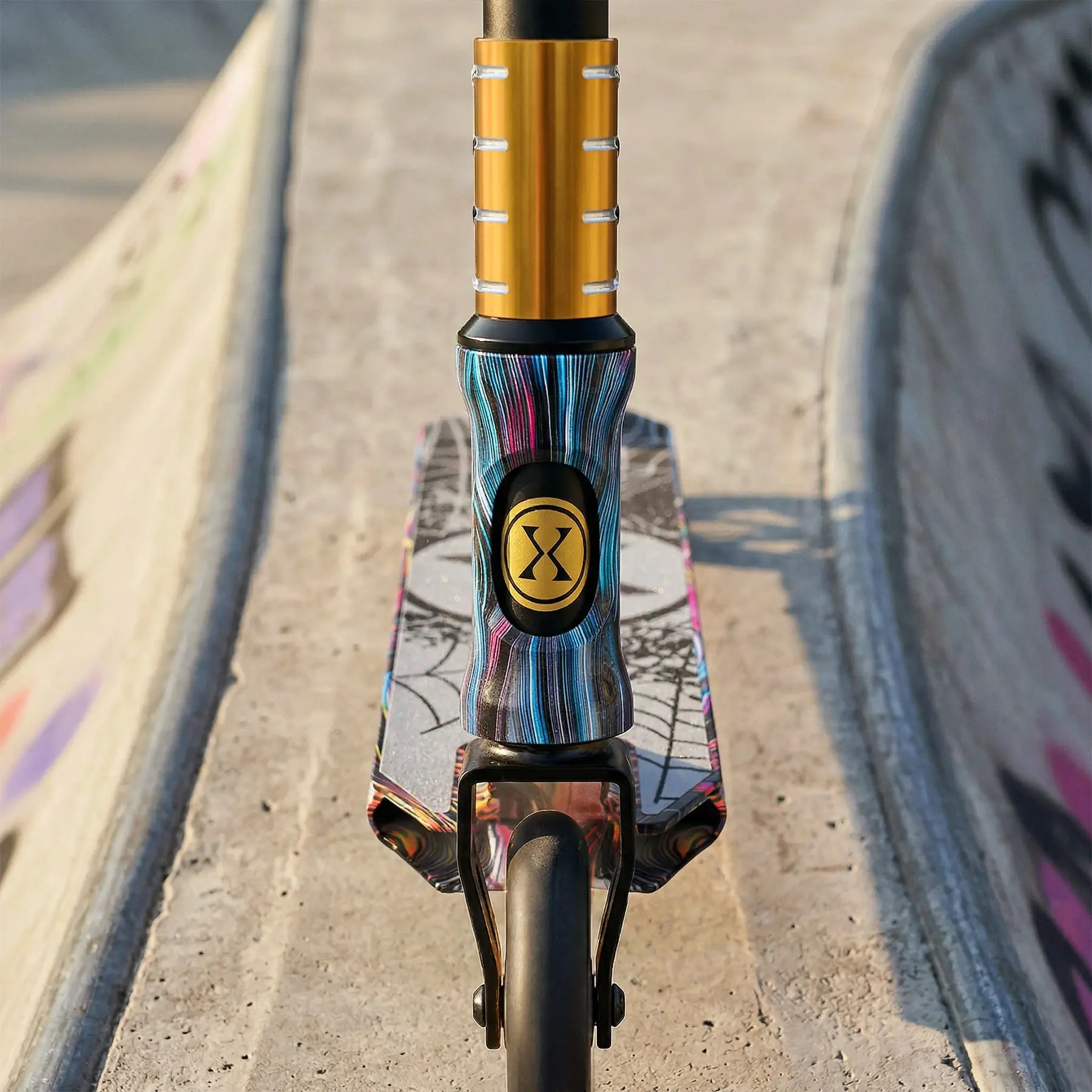 Самокат Nils Extreme HS221 Spider (Black/Gold) - 9