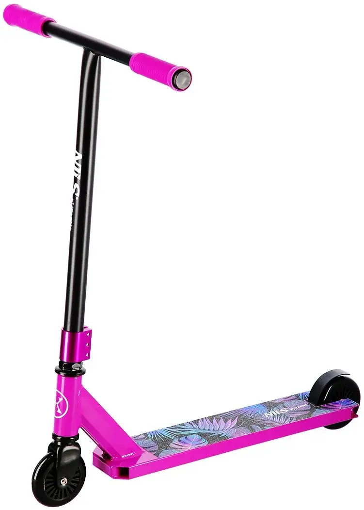 Самокат Nils Extreme Leaves HS021 (Black/Pink)
