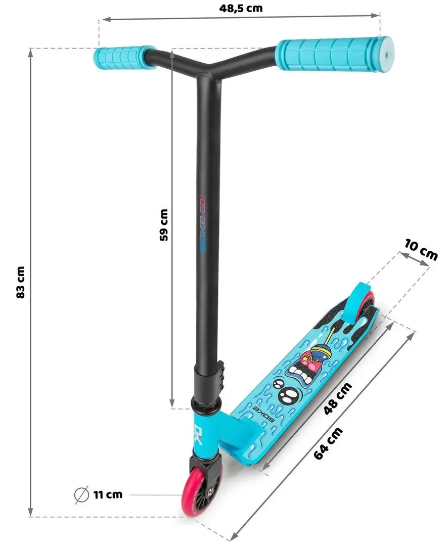 Самокат Soke Go (Black/Light Blue) - 8