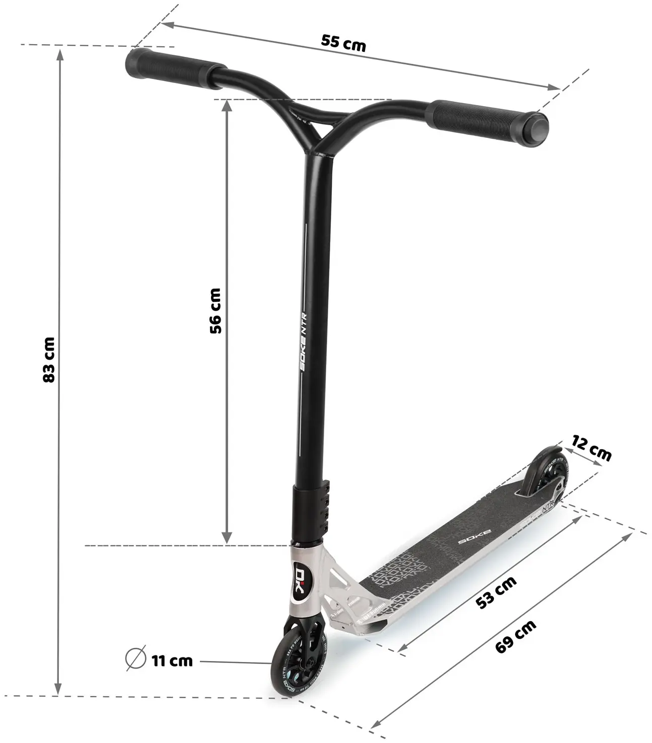 Самокат Soke NTR Silver 1609 (Black) - 6