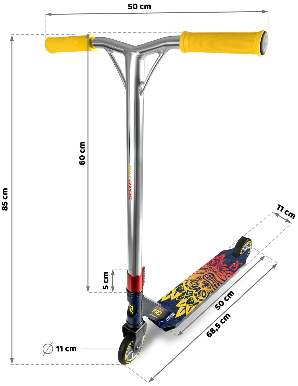 Trotineta Soke Pro 1525-801210 (Red/Navy Blue) - 6
