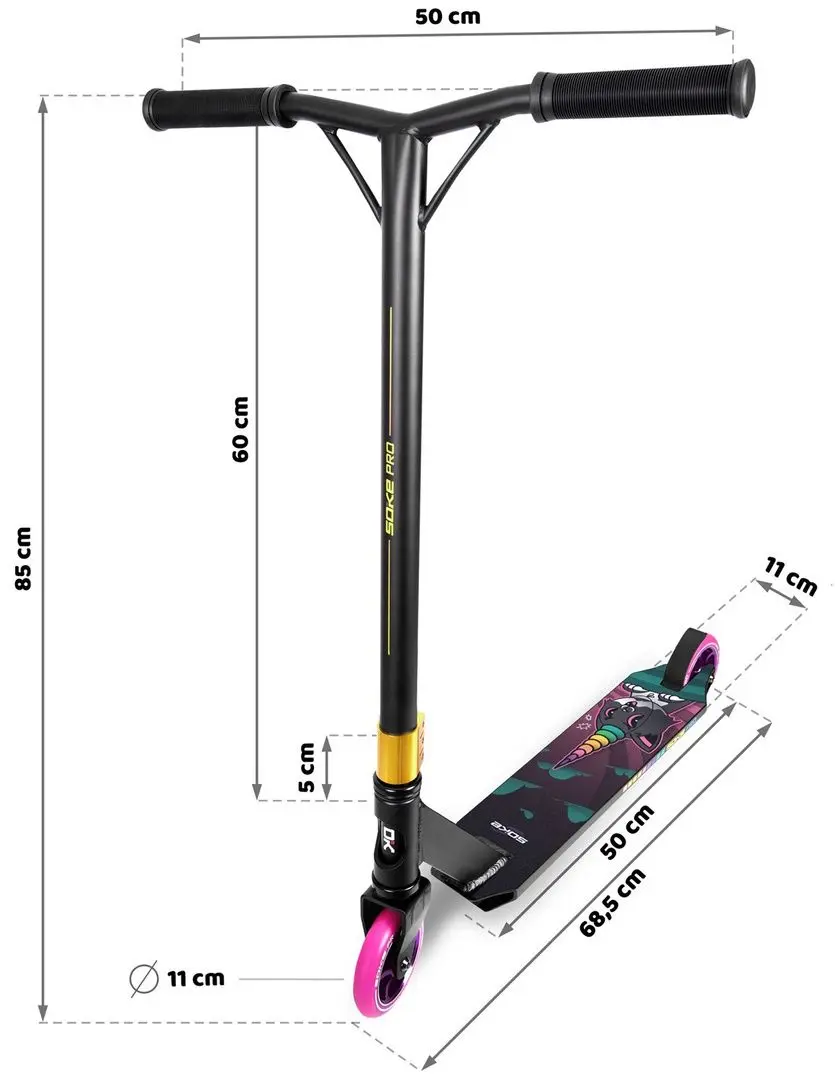 Trotineta Soke Pro (Black/Pink)