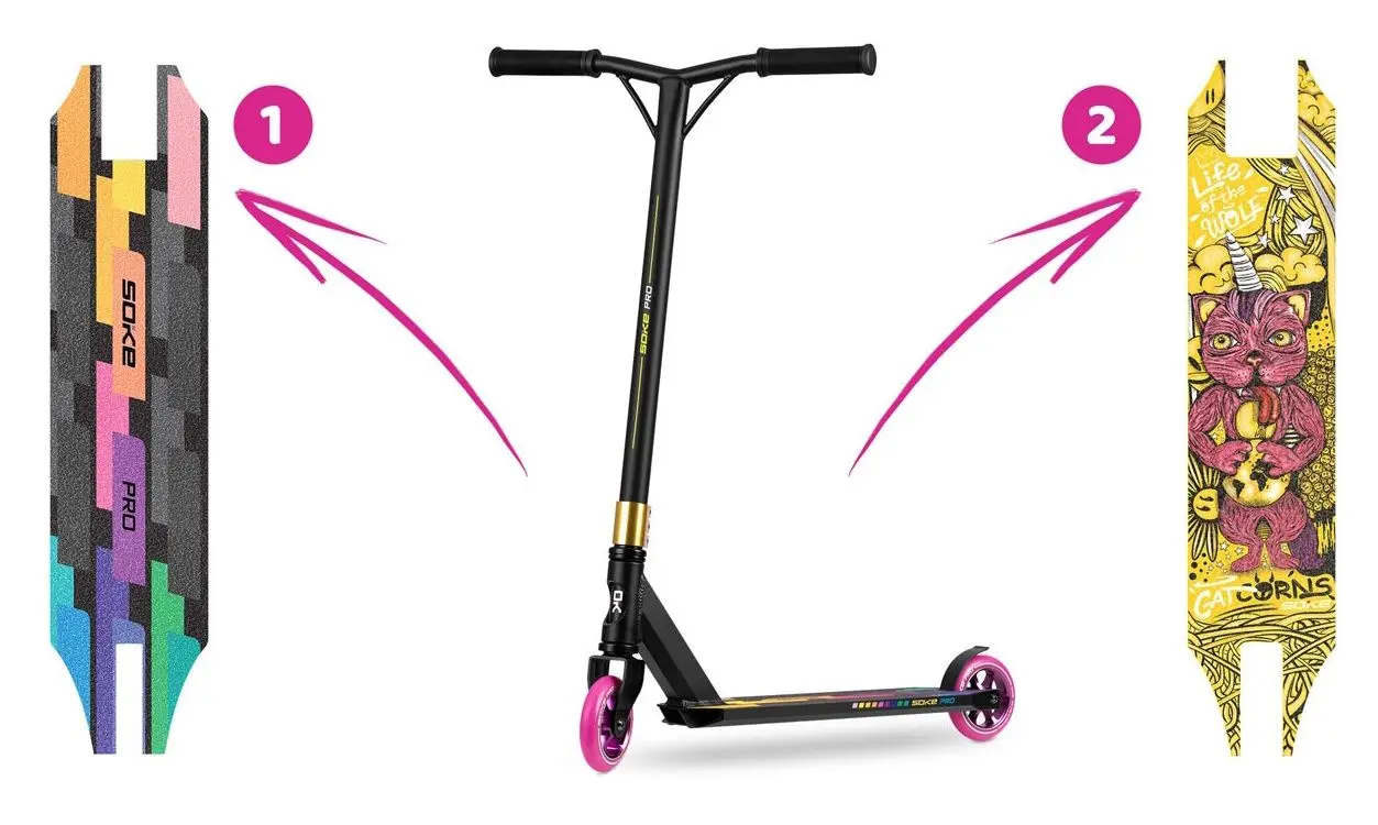 Самокат Soke Pro (Black/Yellow)