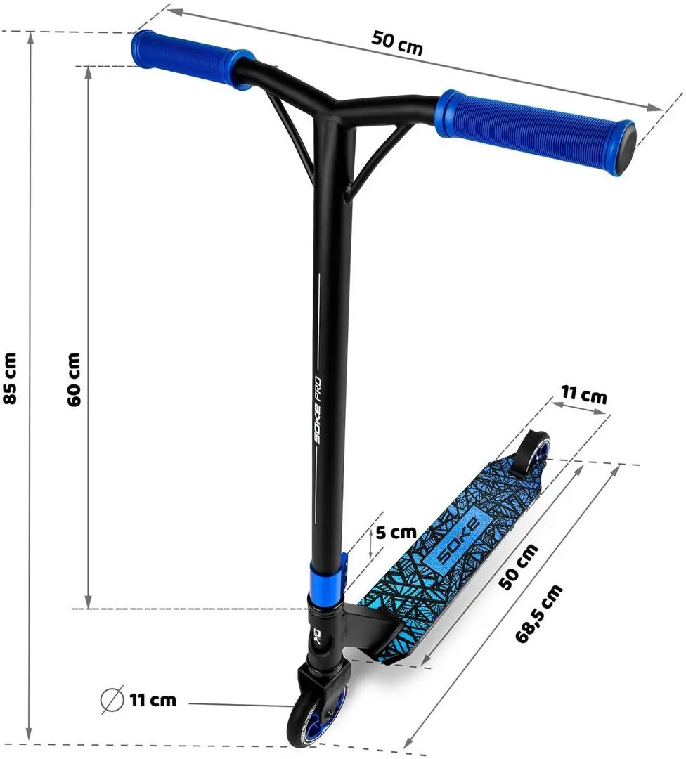 Самокат Soke Pro (Blue/Black)
