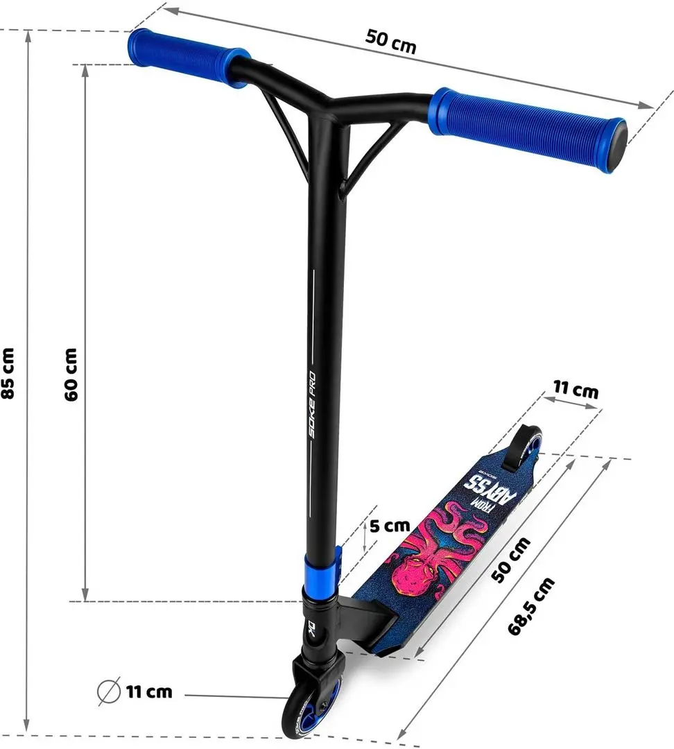 Самокат Soke Pro (Blue/Fuchsia)