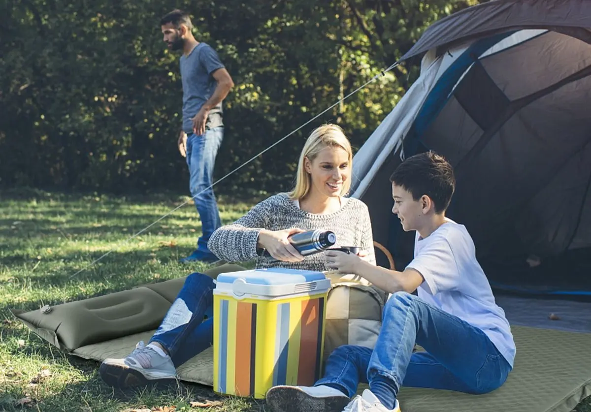 Saltea autogonflabila dubla Costway OP70722GN (Green)