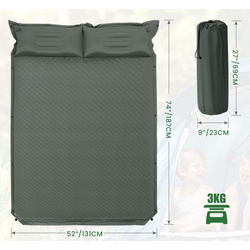 Saltea autogonflabila dubla Costway OP70722GN (Green) Thumb