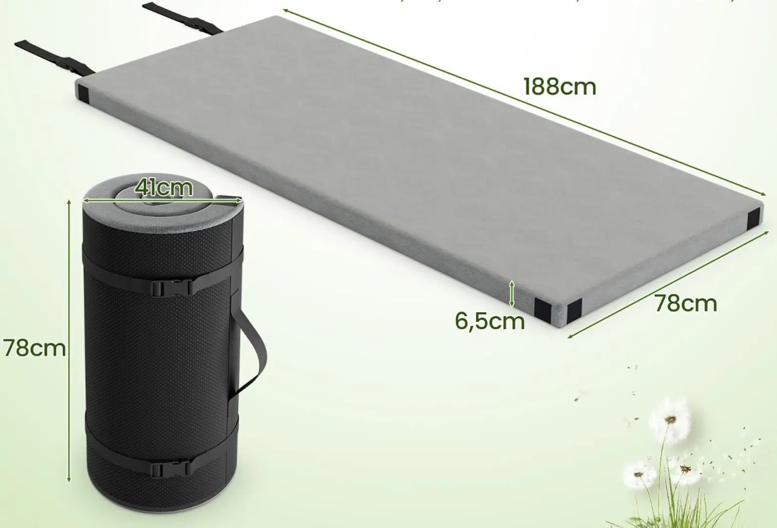 Saltea camping Costway NP11815GR (Grey)