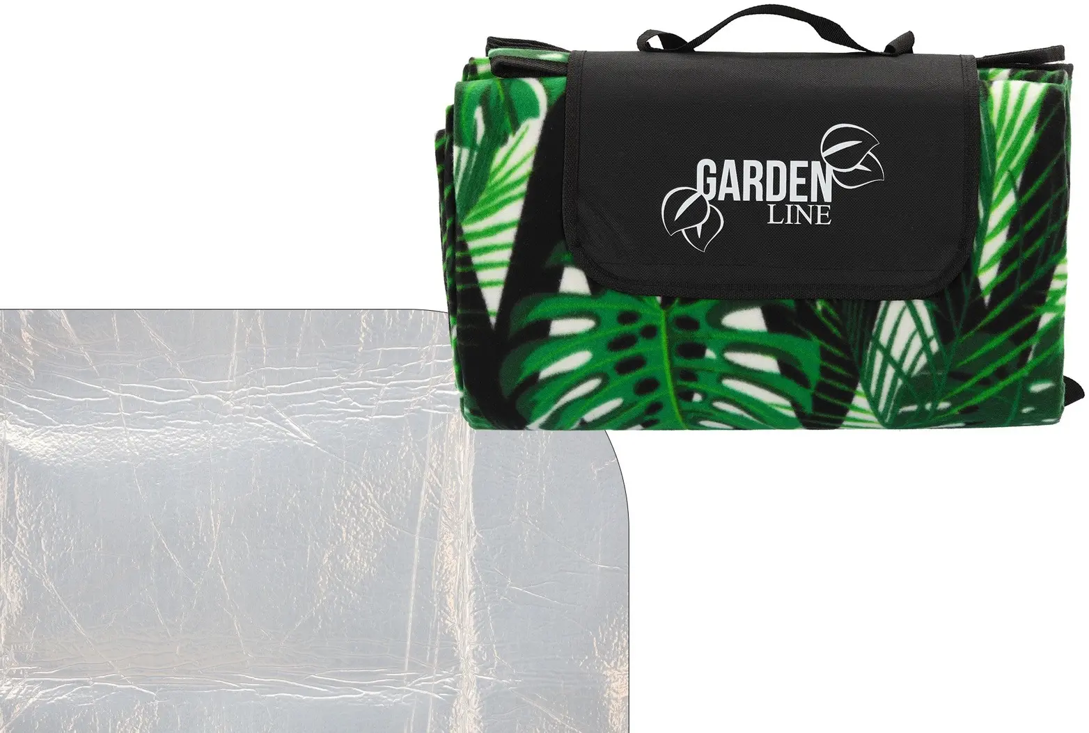 Patura pentru picnic GardenLine Monstera 5769 (Green/Black) - 3