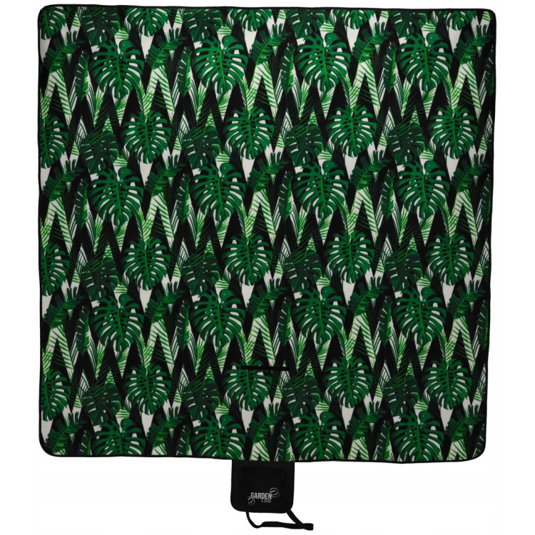 Patura pentru picnic GardenLine Monstera 5769 (Green/Black)
