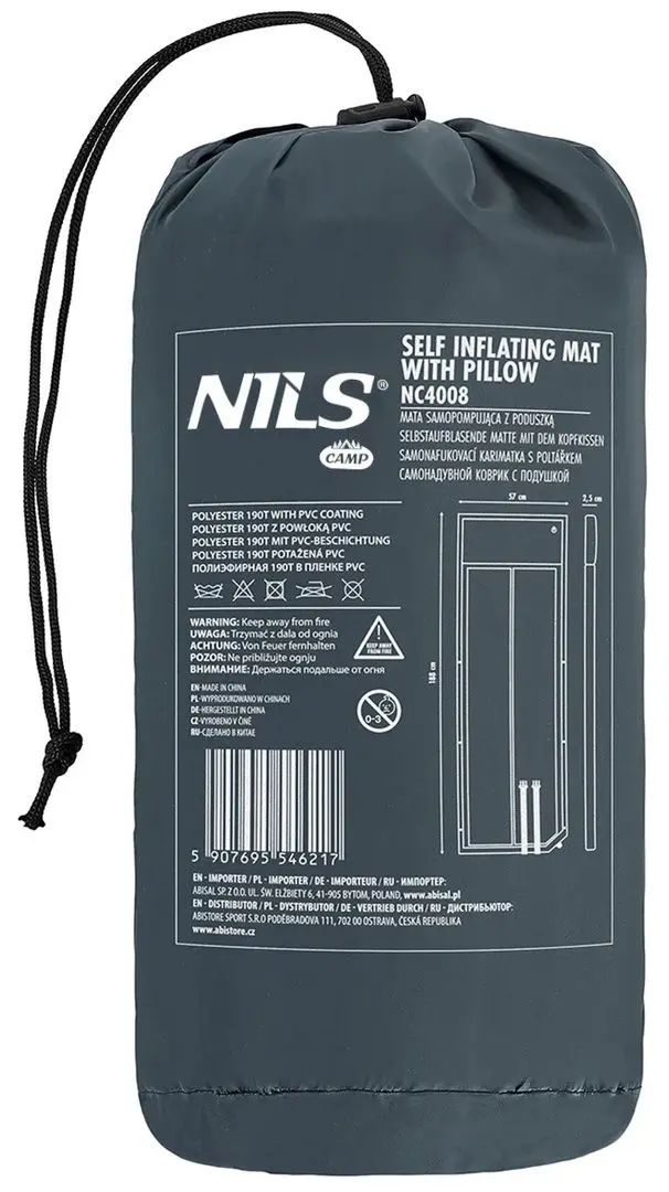 Самонадувающийся коврик Nils Camp NC4008 (Anthracite)