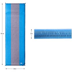 Самонадувающийся коврик Nils Camp NC4340 (Blue/Gray) Thumb