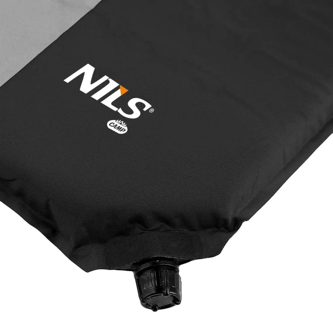 Самонадувающийся коврик Nils Camp NC4340 (Grey/Black)