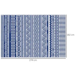 Covoras pentru calatorie Outsunny 844-639V00DB (Blue/White) Thumb
