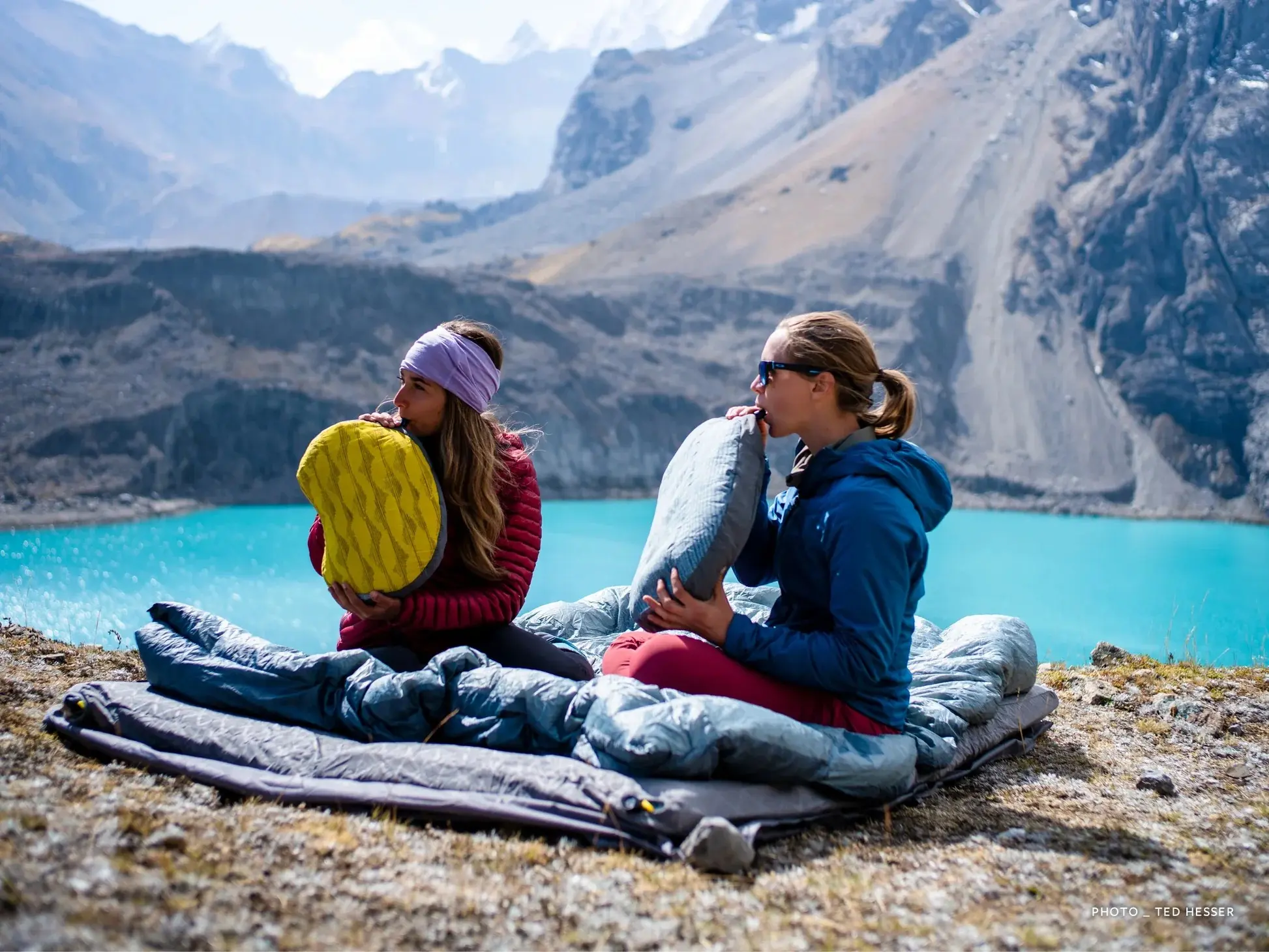Perna de calatorie Therm-a-Rest Air Head L (Yellow Mountainst) - 5