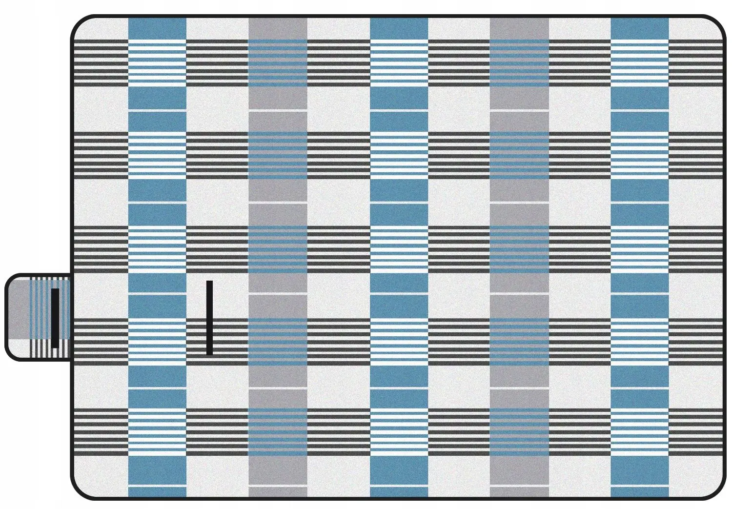 Patura pentru picnic Trizand 21077 200x200cm (Grey/Blue)