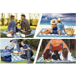 Patura pentru picnic Trizand 21077 200x200cm (Grey/Blue) Thumb