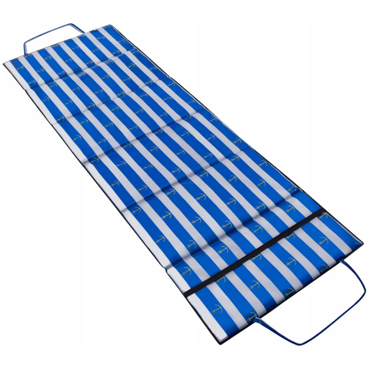 Covoras pentru plaja pliabil Trizand 27665 (Blue/White)