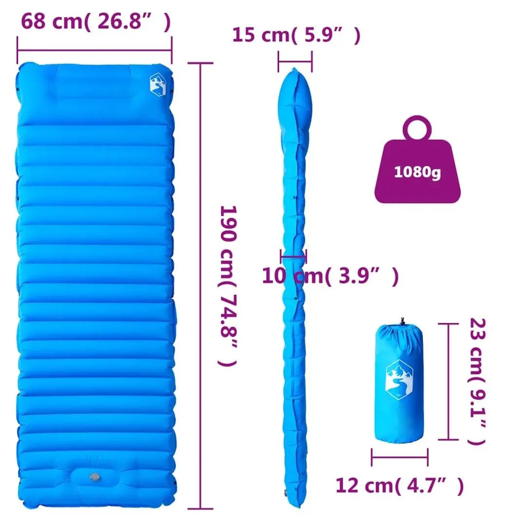 Надувной коврик VidaXL 4007120 (Bleu) - 5