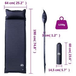 Saltea gonflabila VidaXL 4007123 (Grey) Thumb