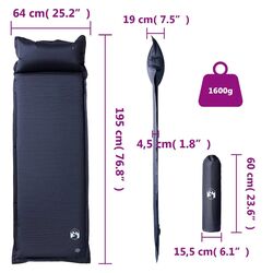 Надувной коврик VidaXL 4007128 (Grey) Thumb