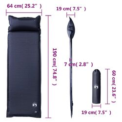Надувной коврик VidaXL 4007133 (Grey) Thumb