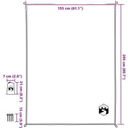 Одеяло для пикника VidaXL 4004200 205x155cm (Green) Thumb