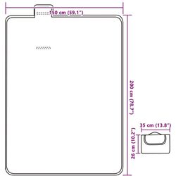 Одеяло для пикника VidaXL 4004203 200x150cm (Blue) Thumb