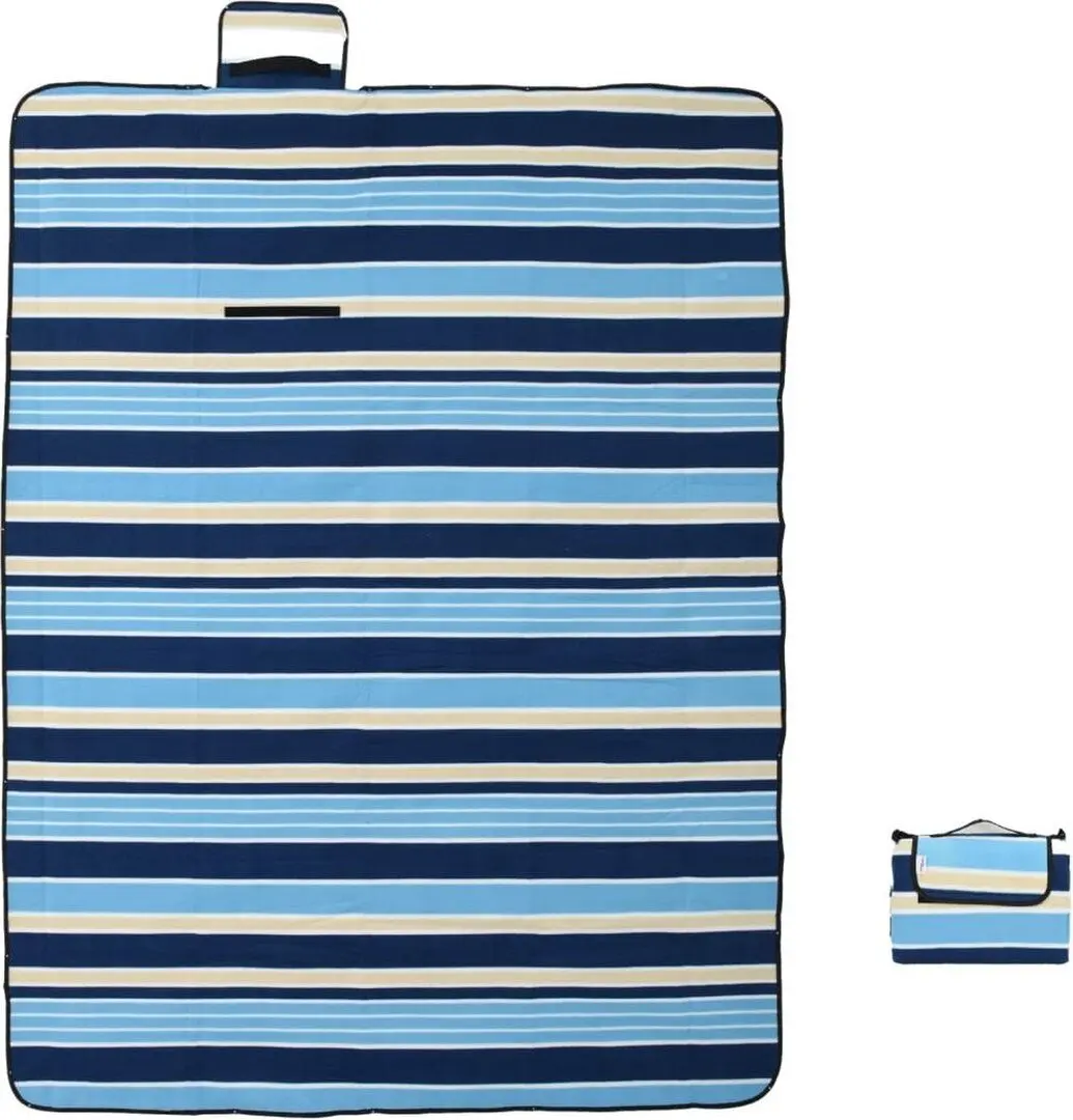 Patura pentru picnic VidaXL 4004206 200x150cm (Blue/White)